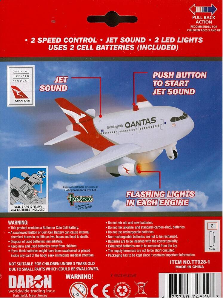 QANTAS Pull-Back with Lights and Sound