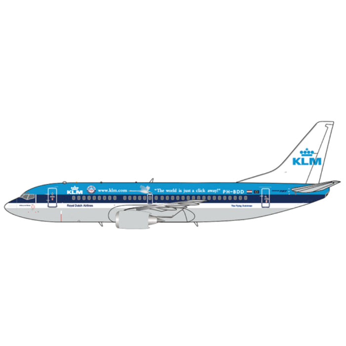 1/400 KLM Royal Dutch Airlines Boeing 737-300 The world is just a click away! Reg: PH-BDD w/ Antenna