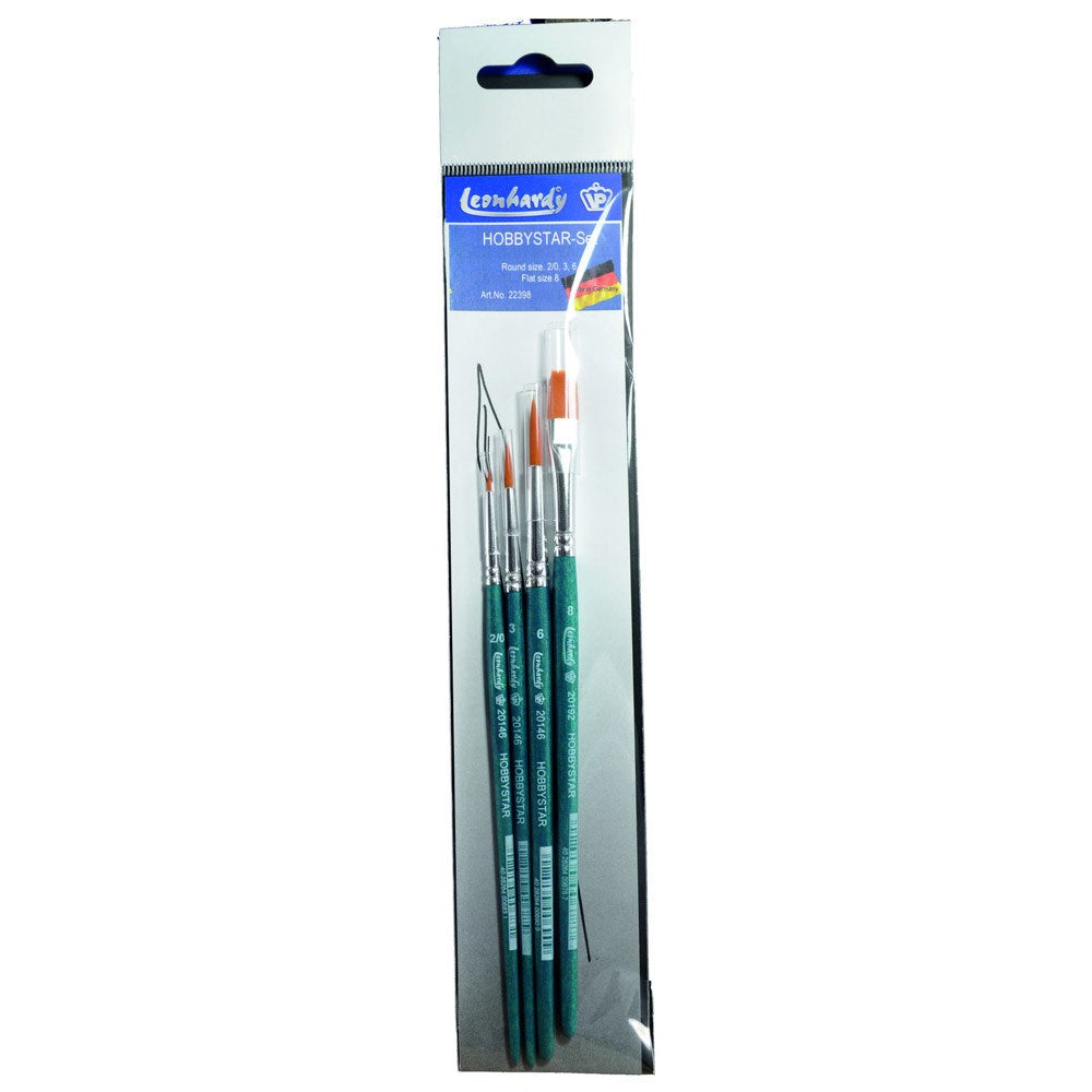 4pc Hobby Brush Set