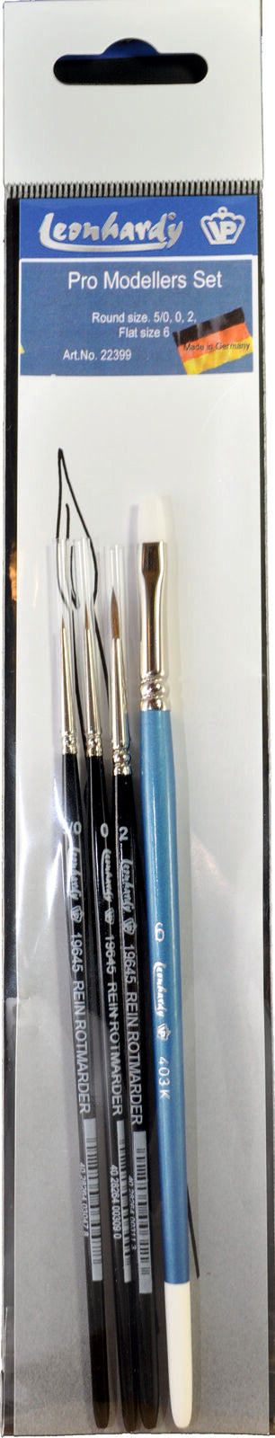 4pc Pro Modellers Brush Set