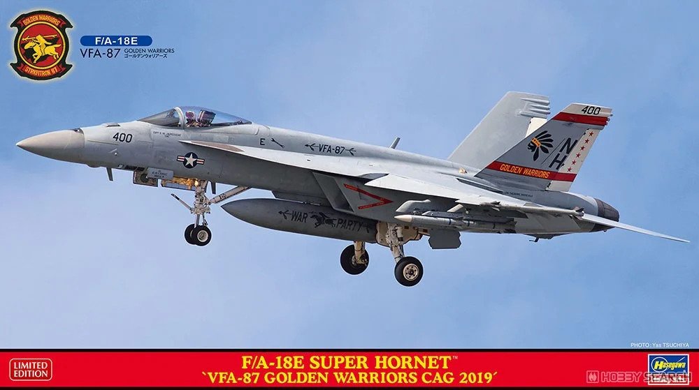 1/72  F/A-18E SUPER HORNET VFA-87 GOLDEN WARRIORS CAG 2019 (Bonus: an emblem patch is included.)