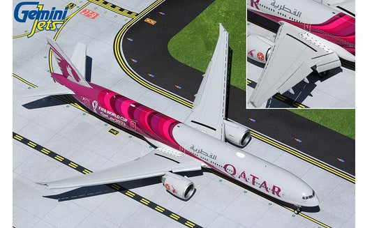 1/200 Qatar Airways B777-300ER  - FIFA World Cup 2022 -  Flaps Down  A7-BEB