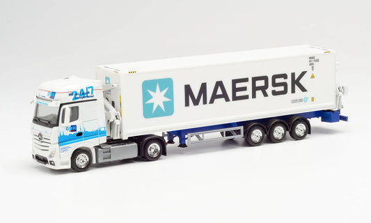 1/87 Mercedes-Benz Actros Gigaspace Seitenlader-Sattelzug GDH / Maersk (Hamburg)