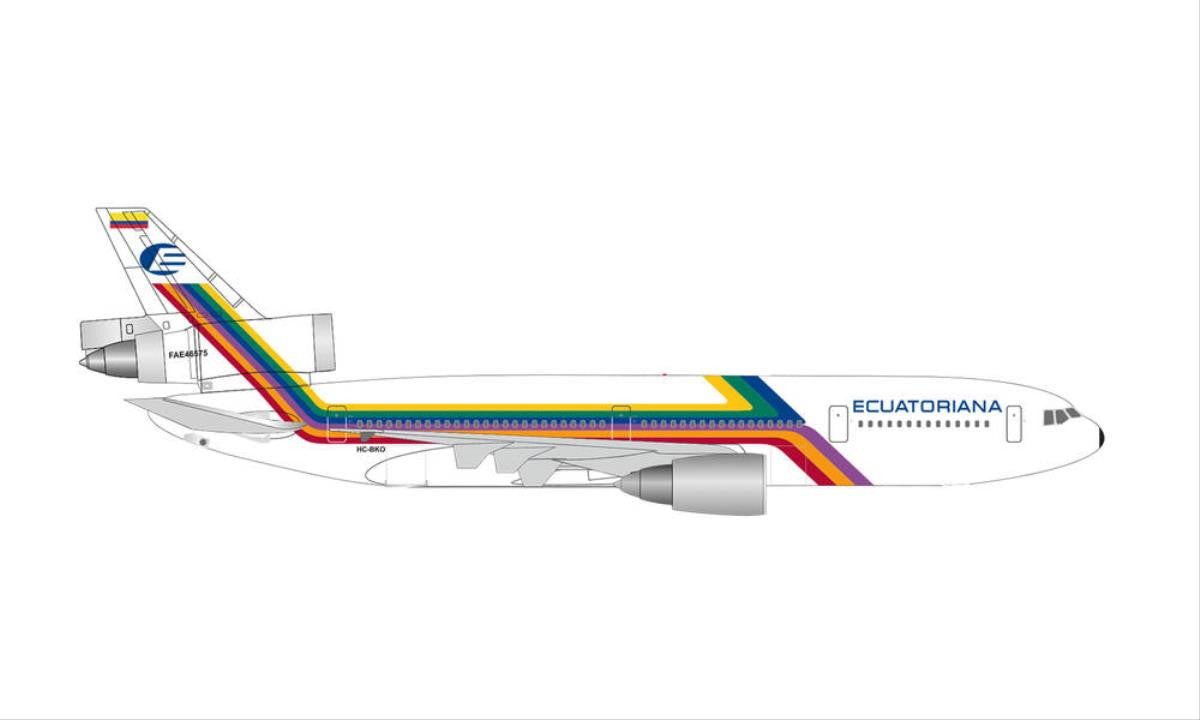 1/500 Ecuatoriana McDonnell Douglas DC-10-30-HC-BKO