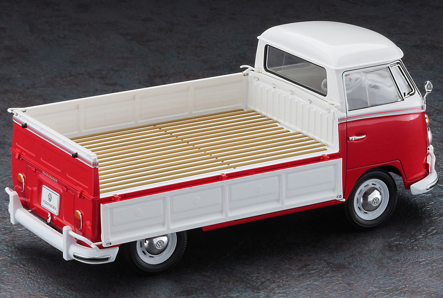 1/24  VOLKSWAGEN TYPE 2 PIC-UP TRUCK  - RED/WHITE PAINT  -