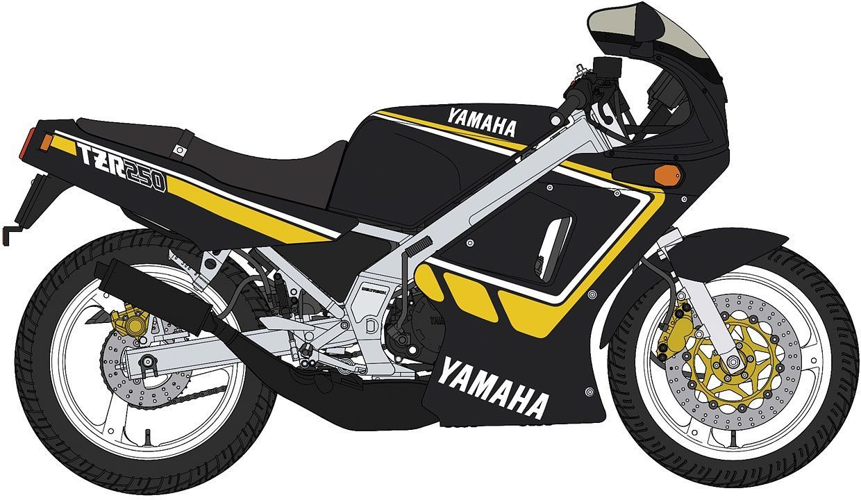 21743 1/12  Yamaha TZR250 2AW   - NEW YAMAHA BLACK -