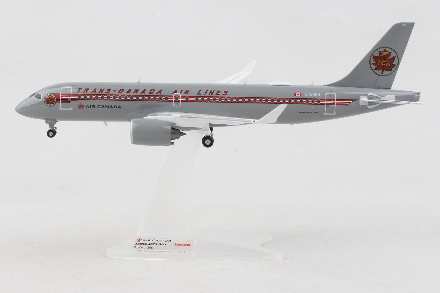 1/200 Air Canada Airbus A220-300 - Trans Canada Air Lines retro livery C-GNBN