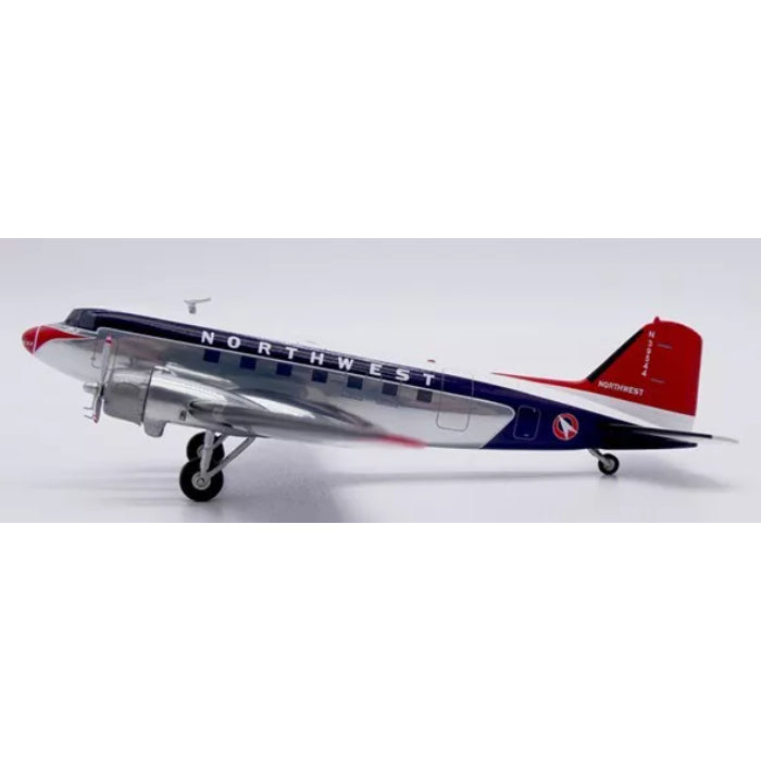 1/200 Northwest Airlines McDonnell Douglas DC-3 "Polished" Reg: N39544 with Stand