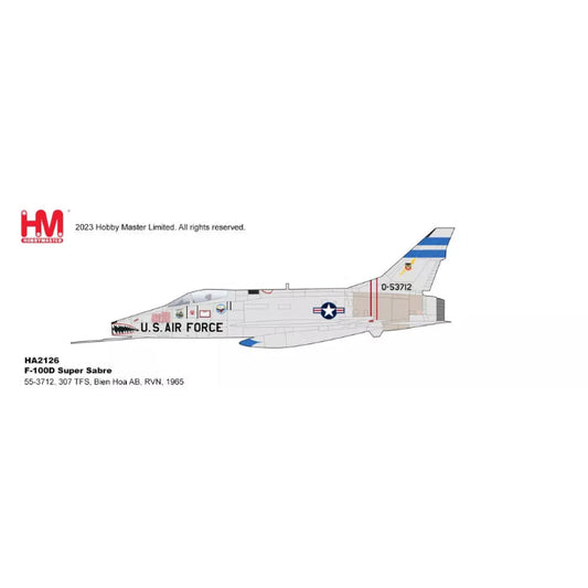 1/72 F-100D Super Sabre 55-3712 307 TFS Bien Hoa AB RVN 1965